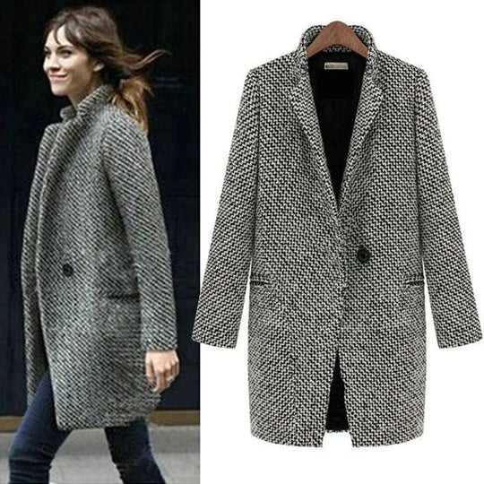 Aveline | Long jacket coat made of wool